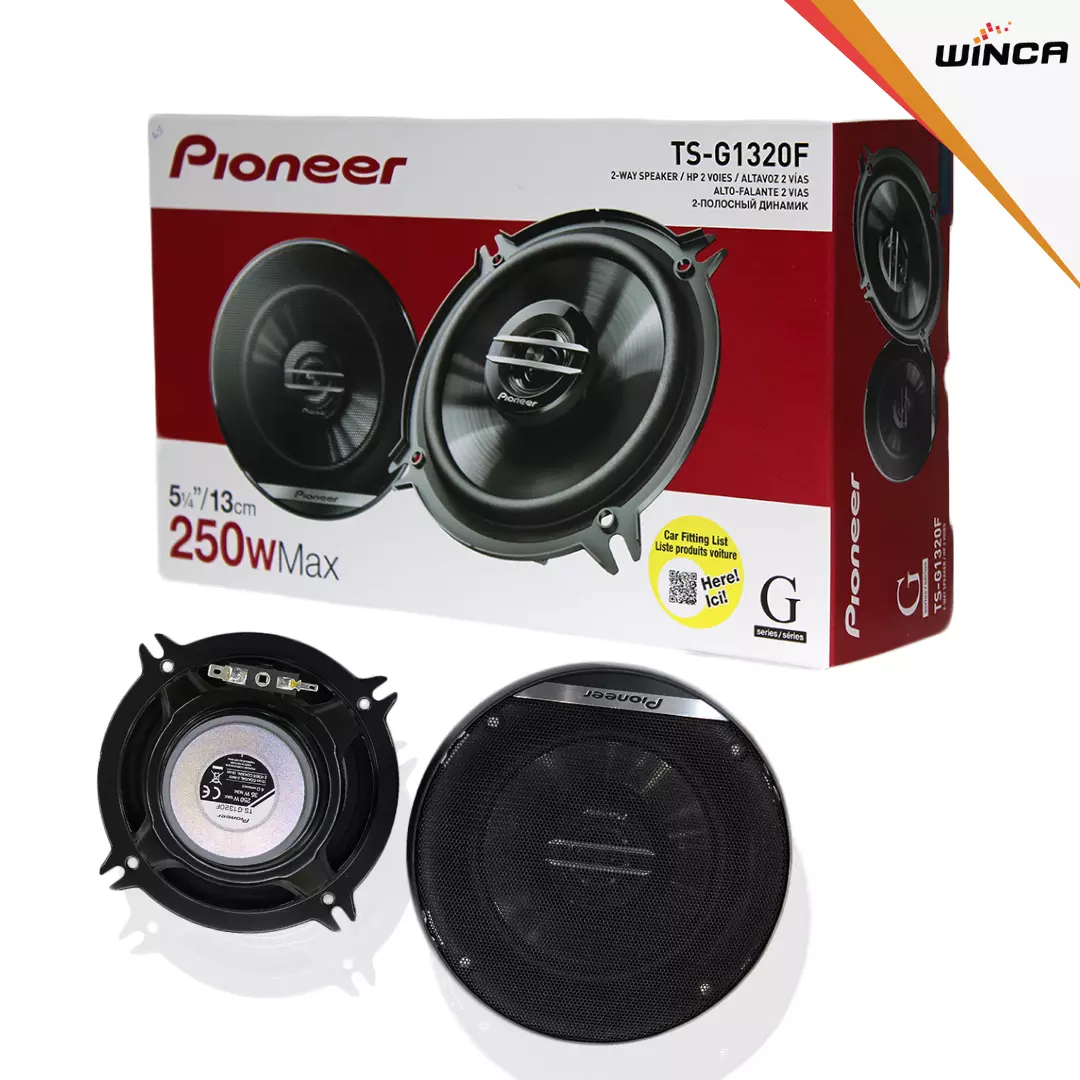 Pioneer Haut-parleurs TS-G1320F 250W 13cm puissants à 2 voies encastrables  pour voitures à prix pas cher