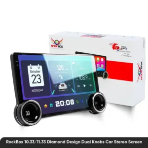 RockBox 10.3311.33 Diamond Design Dual Knobs Car Stereo Screen