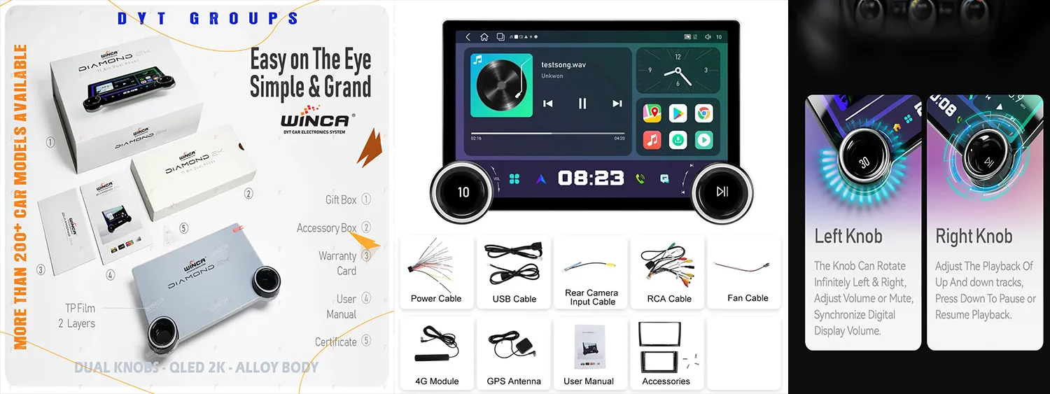 Diamond 2K Dual Knobs X97 Car Stereo Screen 9.7inch