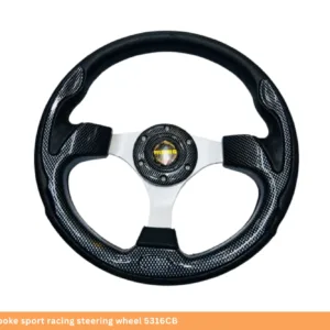 MOMO-style 3-spoke sport racing steering wheel 5316CB