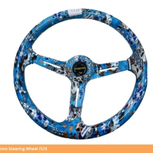 Blue Patterned Momo Steering Wheel 7173