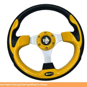 MOMO Style Universal Sport Racing Steering Wheel in Yellow 5316YL