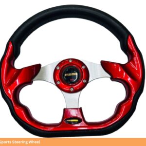 MOMO Universal Sports Steering Wheel Red & Black 5324RD