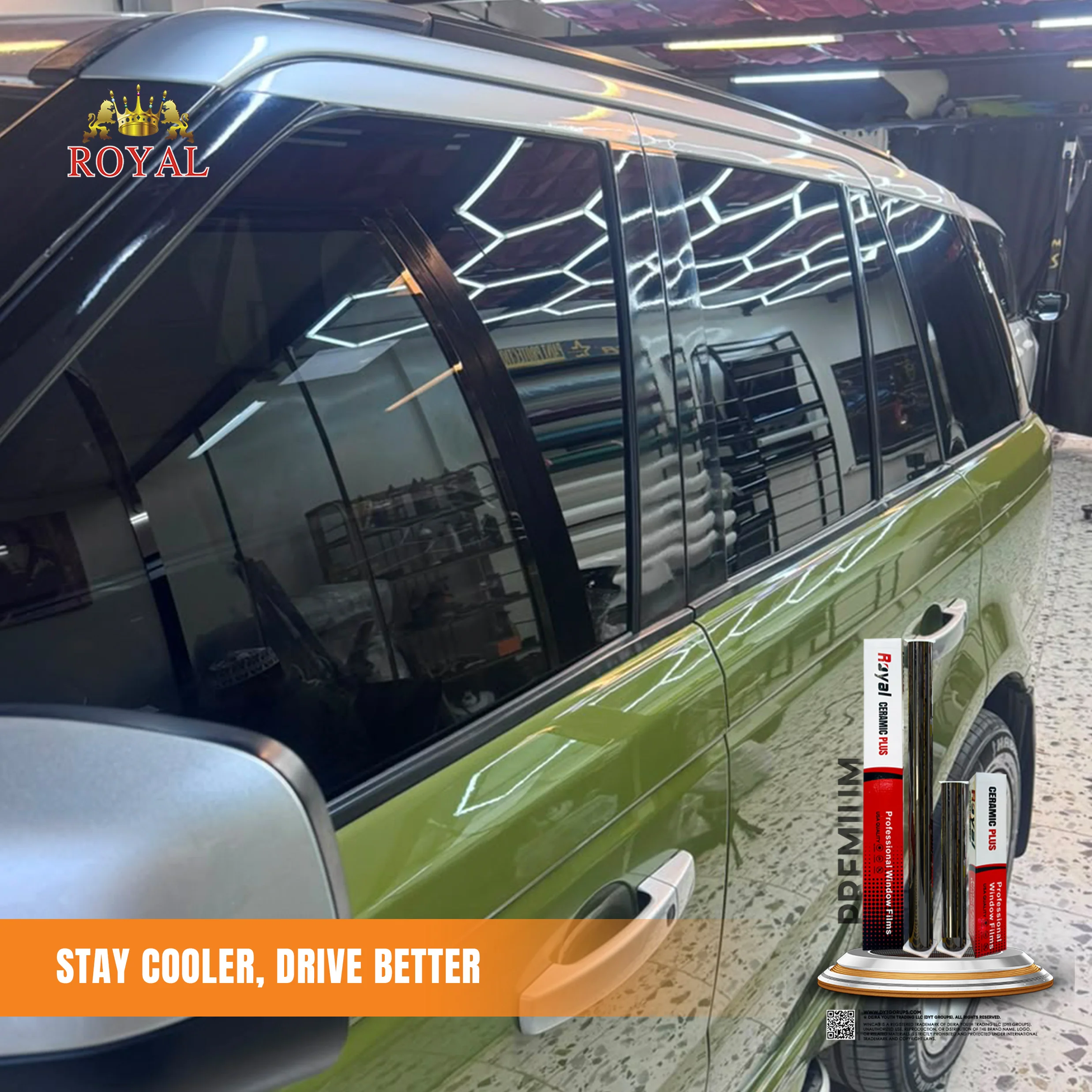 Royal Nano Ceramic Black Window Tint VLT 25% 50CM