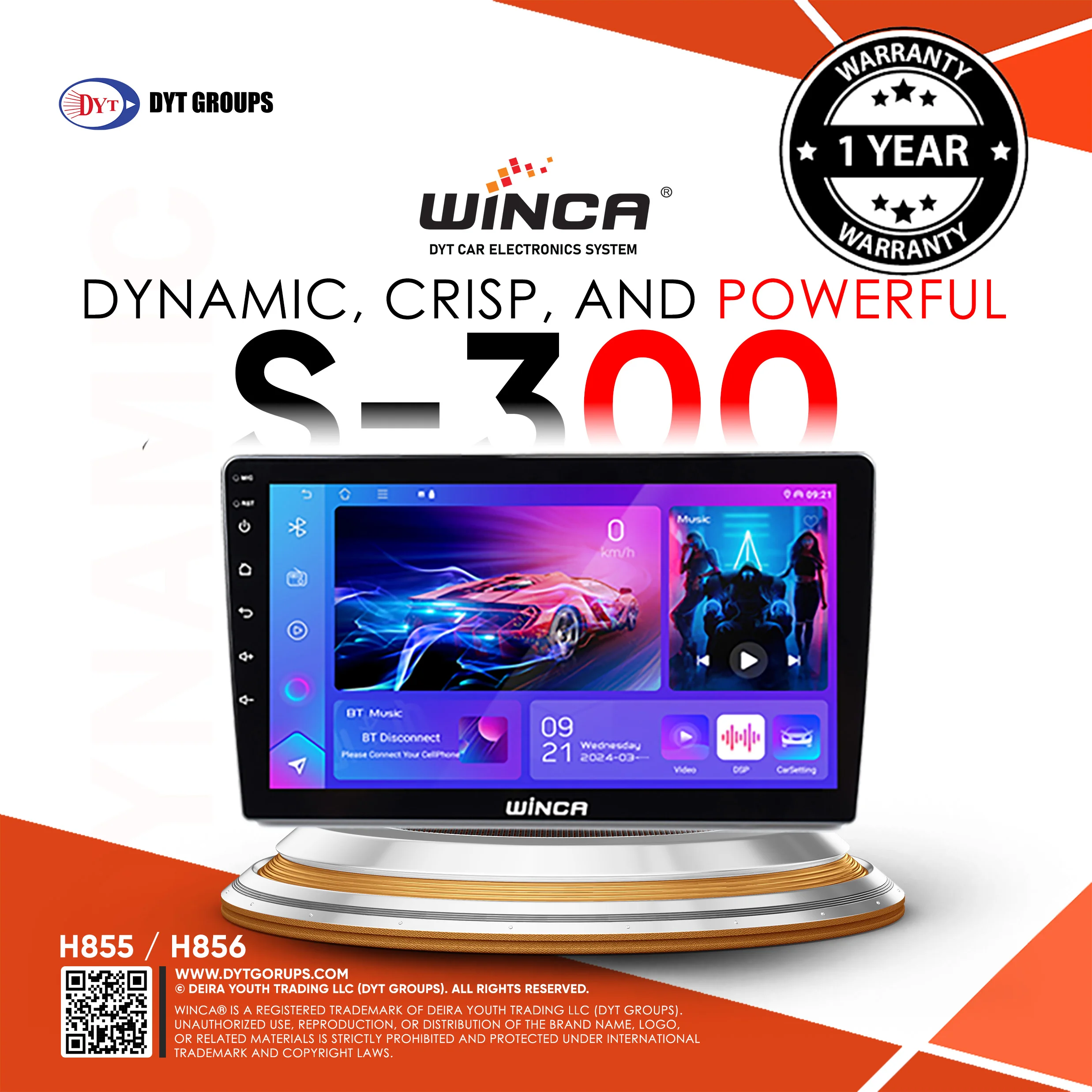 WINCA Android Screen UAE | Multimedia Head Unit Supplier WINCA S300 Android multimedia screen