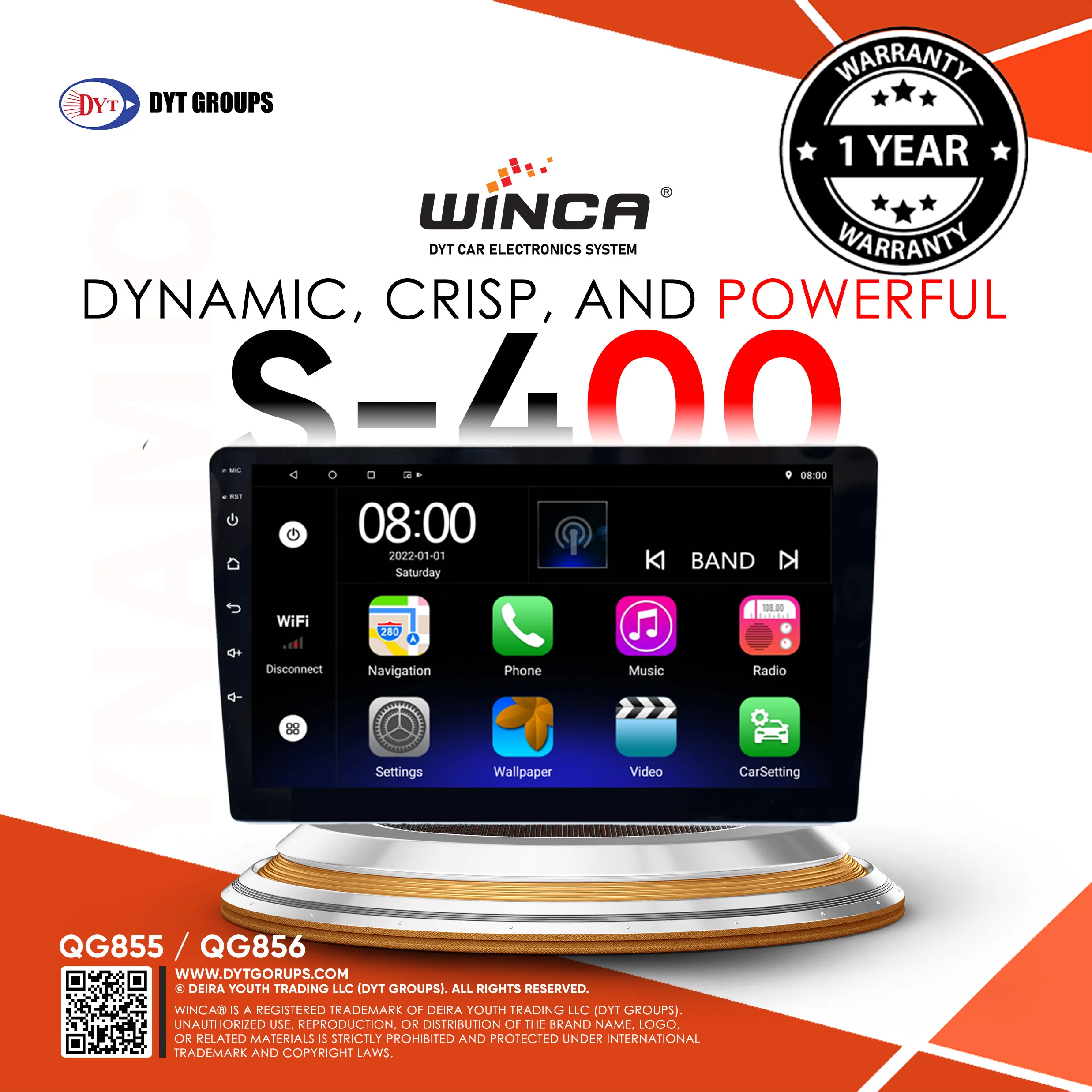 WINCA Android Screen UAE | Multimedia Head Unit Supplier WINCA S400 Android multimedia screen