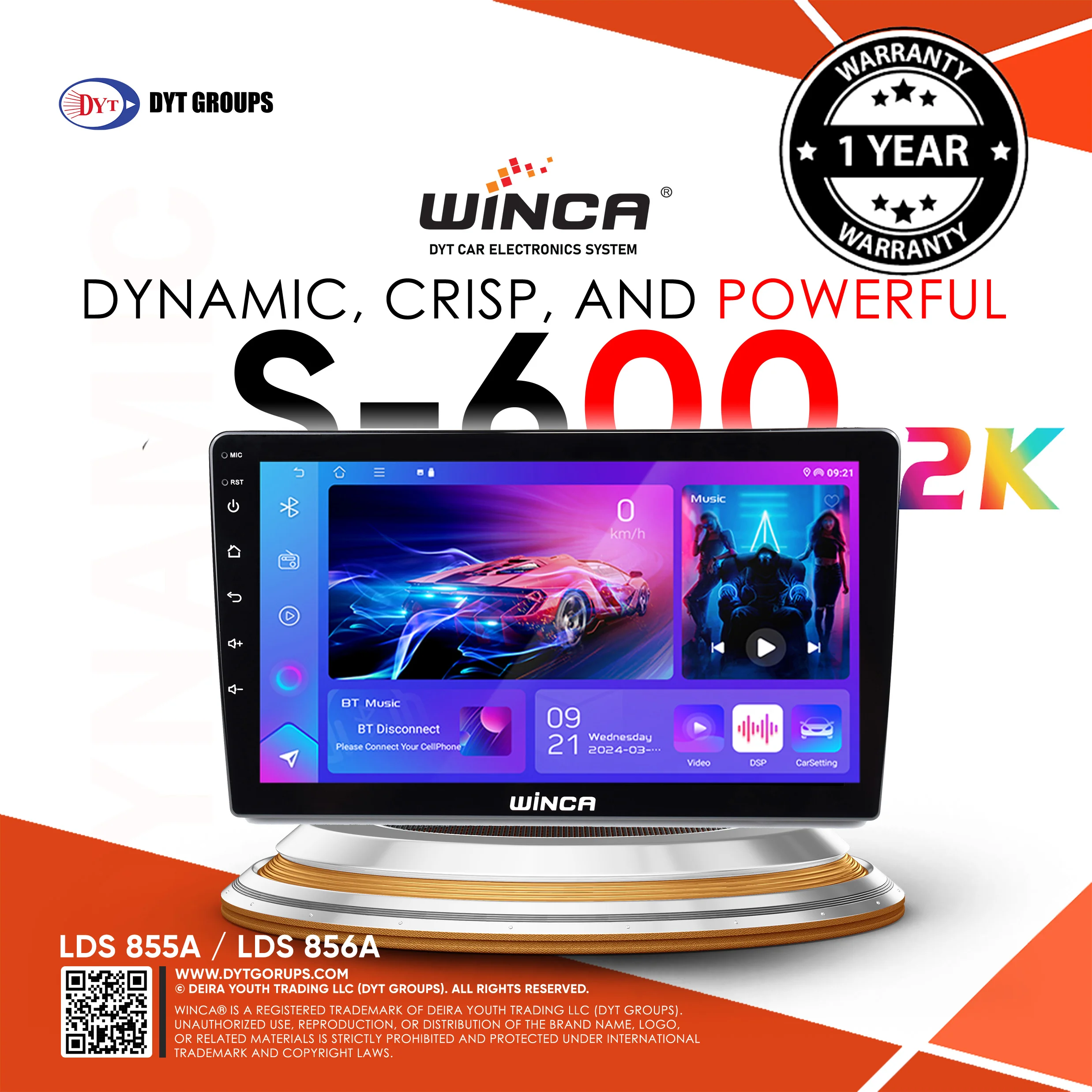 WINCA Android Screen UAE | Multimedia Head Unit Supplier WINCA S600 Android multimedia screen